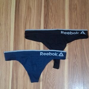 Reebok Black and Navy Thong Duo